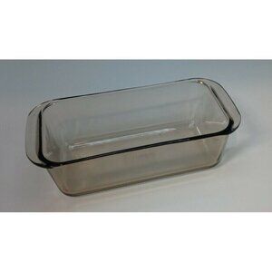 Pyrex Loaf Pan Smoke Brown Glass 1.5L USA Oven/Microwave Safe Baking Dish